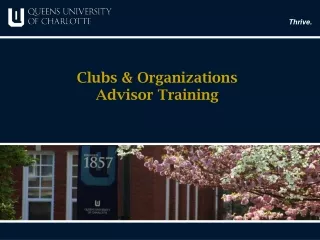 Clubs &amp; Organizations  Advisor Training
