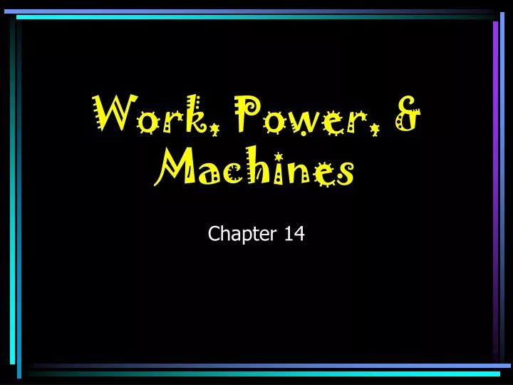 work power machines