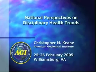 National Perspectives on Disciplinary Health Trends