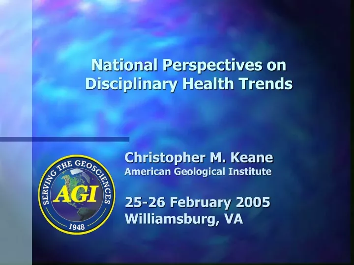 national perspectives on disciplinary health trends
