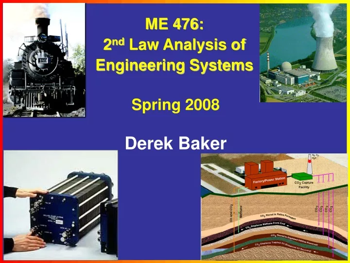 me 476 2 nd law analysis of engineering systems