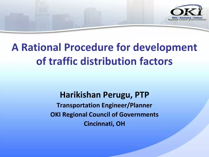 a rational procedure for development of traffic distribution factors