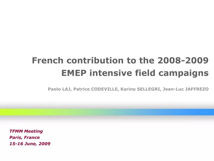 french contribution to the 2008 2009 emep