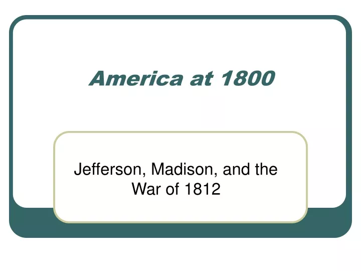 america at 1800