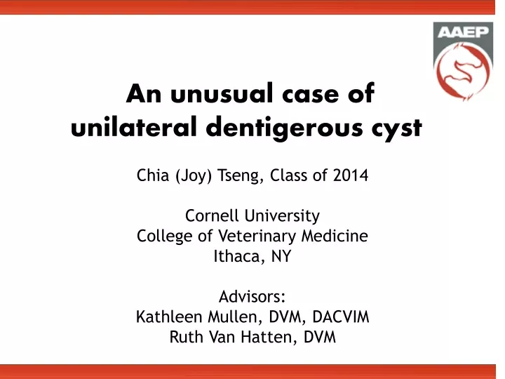 an unusual case of unilateral dentigerous cyst