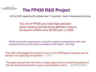 The FP420 R&amp;D Project
