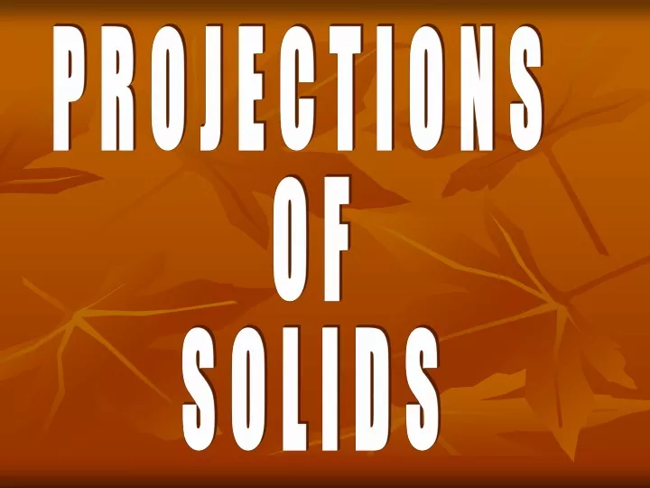 projections of solids