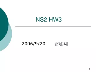 NS2 HW3