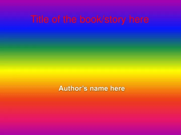 title of the book story here