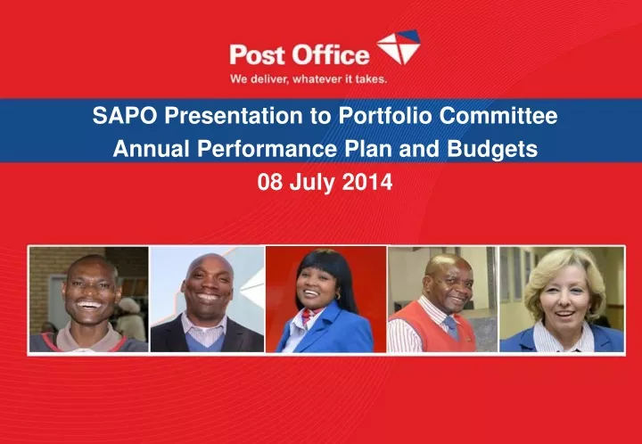sapo presentation to portfolio committee annual