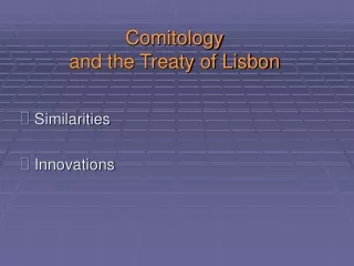 Comitology and the Treaty of Lisbon