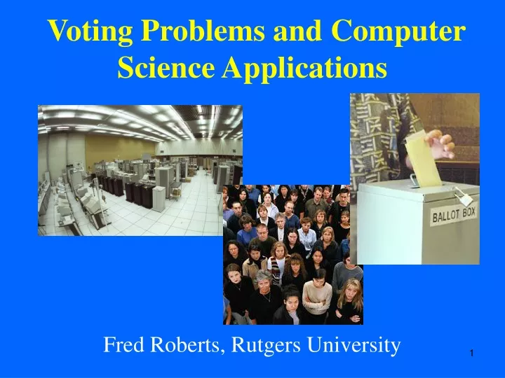 voting problems and computer science applications