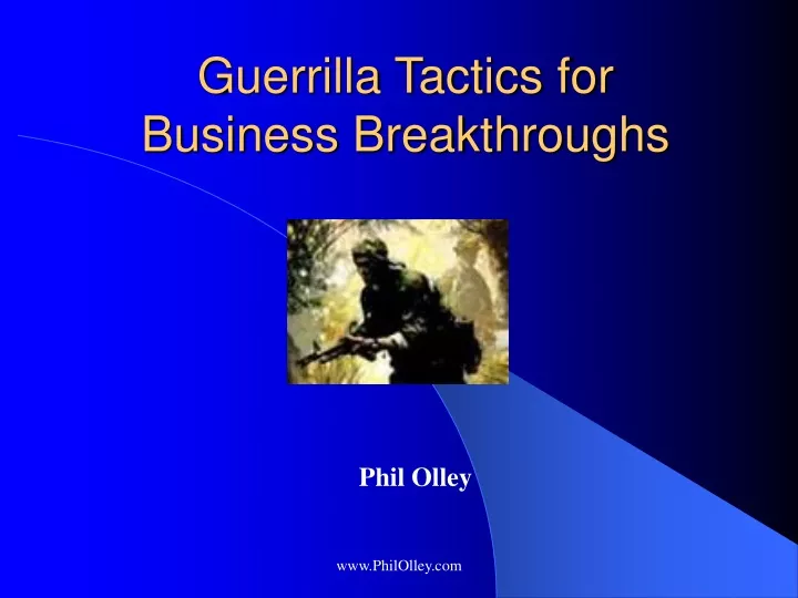 guerrilla tactics for business breakthroughs
