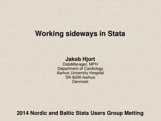2014 Nordic and Baltic Stata Users Group Metting