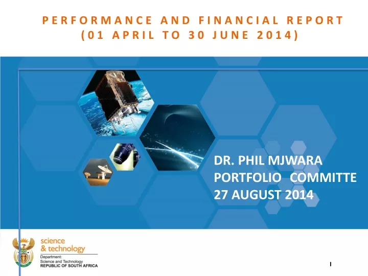 performance and financial report 01 april