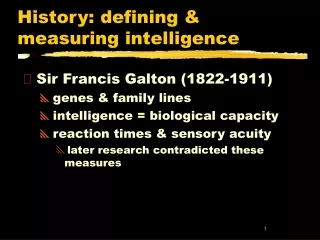 History: defining &amp; measuring intelligence