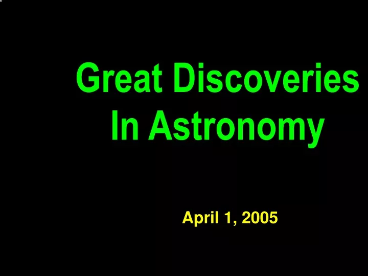 great discoveries in astronomy