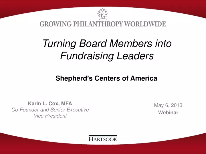 turning board members into fundraising leaders