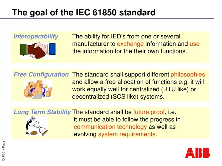 the goal of the iec 61850 standard