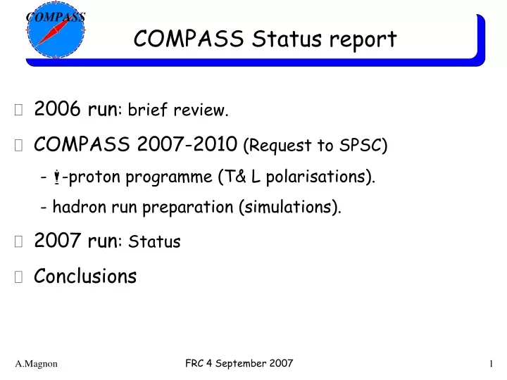 compass status report