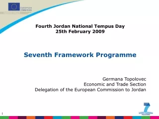 Fourth Jordan National Tempus Day 25th February 2009 Seventh Framework  Programme