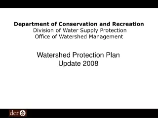 Watershed Protection Plan Update 2008