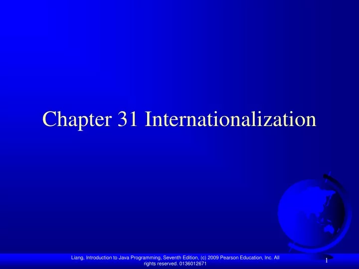 chapter 31 internationalization
