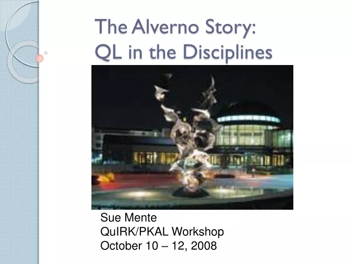 the alverno story ql in the disciplines