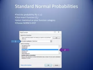 Standard Normal Probabilities