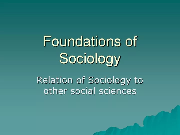 foundations of sociology