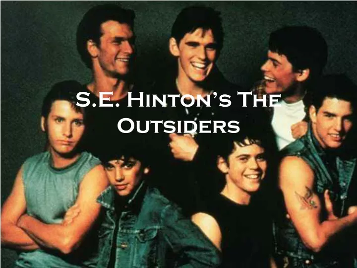 s e hinton s the outsiders