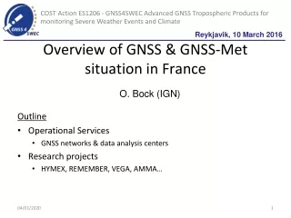 Overview of GNSS &amp; GNSS-Met situation in France