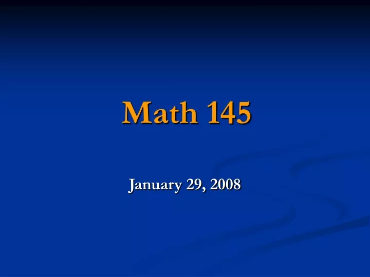 math 145