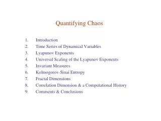 Quantifying Chaos