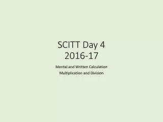 SCITT Day 4  2016-17