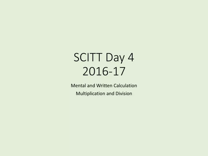 scitt day 4 2016 17