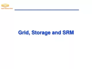 Grid, Storage and SRM