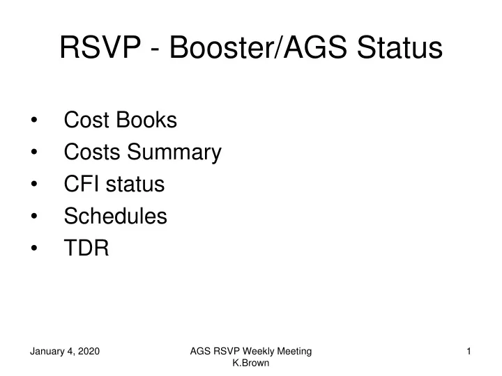 rsvp booster ags status