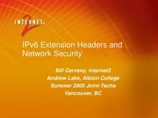 IPv6 Extension Headers and Network Security