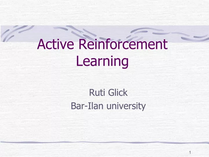 active reinforcement learning