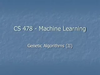 CS 478 - Machine Learning