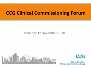 CCG Clinical Commissioning Forum