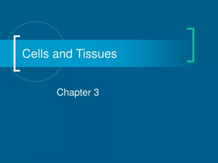 cells and tissues