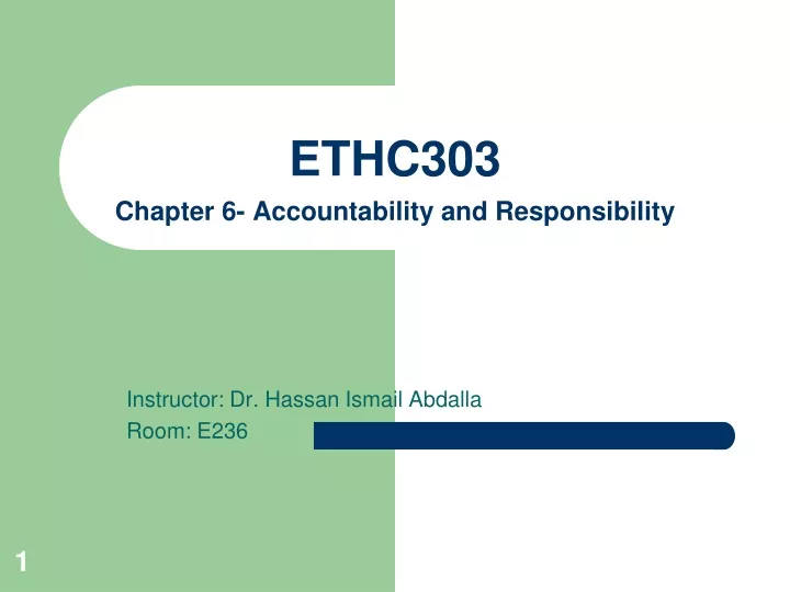 ethc303 chapter 6 accountability and responsibility