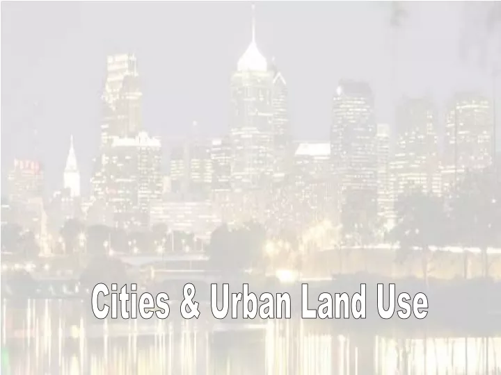 cities urban land use