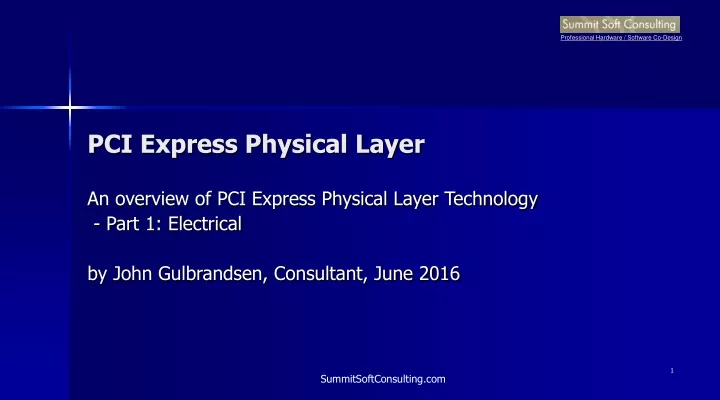 pci express physical layer
