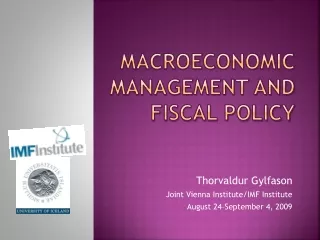 Macroeconomic management and fiscal policy