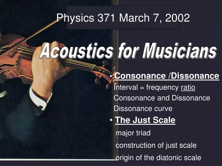 physics 371 march 7 2002
