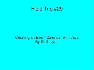 Field Trip #29