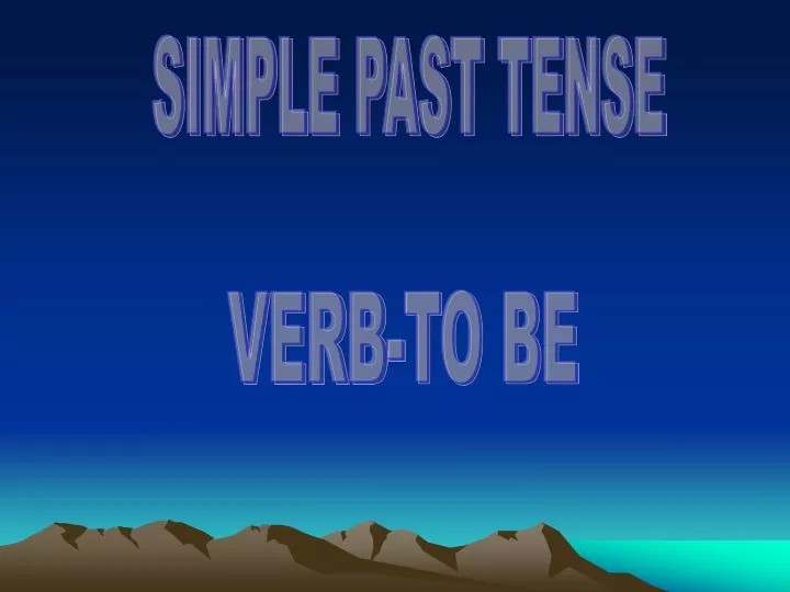 simple past tense